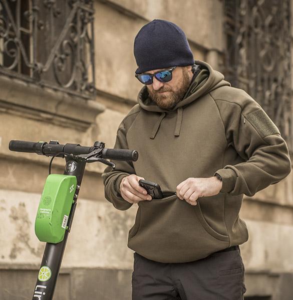 HELIKON Mikina s kapucňou Urban Tactical Hoodie Lite Kangaroo - green (BL-ULK-CB-82)