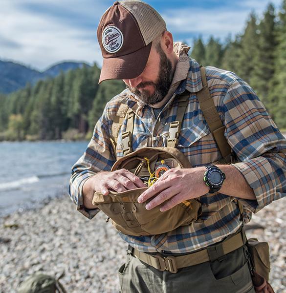 HELIKON Batoh na hrudník Numbat cordura - adaptive green / olive green (TB-NMB-CD-1202A)