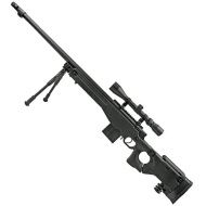 WELL manuálna sniperka M24A1 /w bipod & scope - čierna (MB4403D)