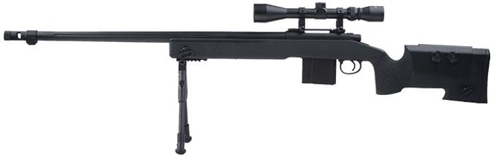 WELL manuálna sniperka MB4416D /w bipod & scope - black (MB4416D)