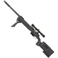 Airsoft SA Sniper Rifle CORE RIS /w scope & bipod, black, SA-S03