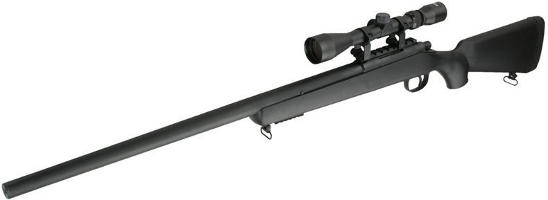 WELL manuálna sniperka M24A1 /w scope - čierna (MB03C-BLK)