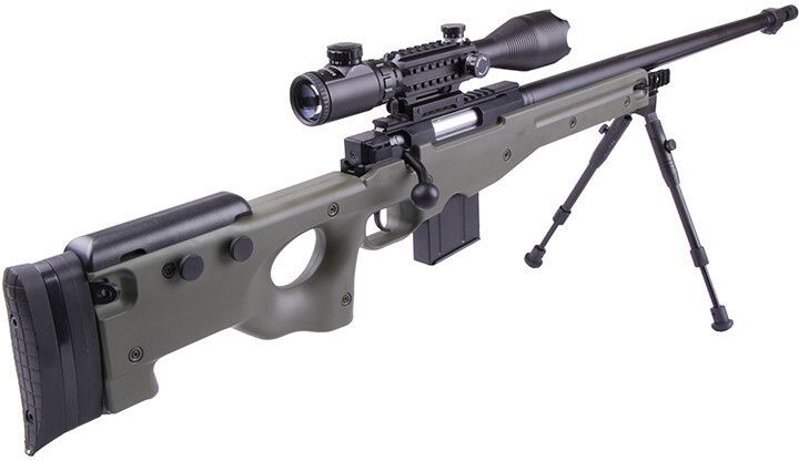 WELL manuálna sniperka L96A1 /w bipod & scope, 4402D - olive (4402D-OLV)