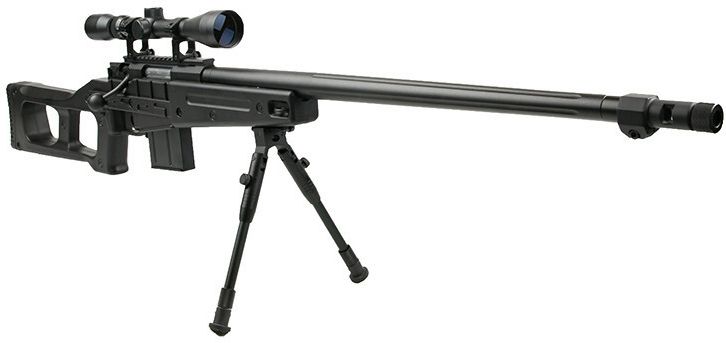 WELL manuálna sniperka MB4409D /w bipod & scope - black (MB4409D)