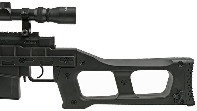 WELL manuálna sniperka MB4409D /w bipod & scope - black (MB4409D)