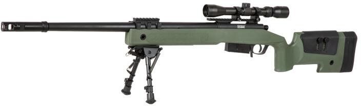 Airsoft SA Sniper Rifle CORE RIS /w scope & bipod, olive, SA-S03