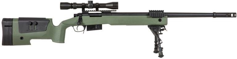 Airsoft SA Sniper Rifle CORE RIS /w scope & bipod, olive, SA-S03