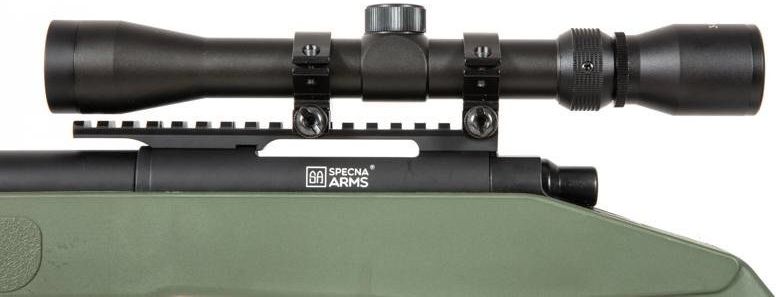 Airsoft SA Sniper Rifle CORE RIS /w scope & bipod, olive, SA-S03