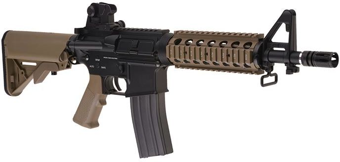 SPECNA ARMS M4A1 RIS CQB SAEC Half Tan /w crane stock (SA-B02 SAEC-HT)