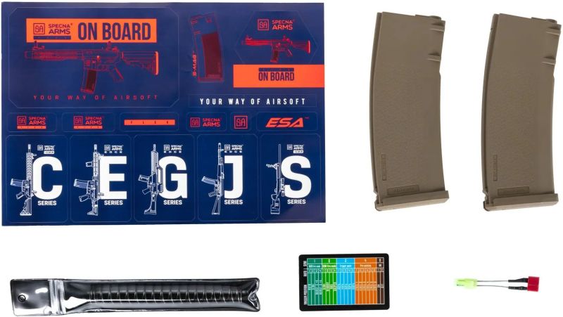 SPECNA ARMS M4 FLEX BLDC Light Ops Stock HAL ETU Gen.2 - half tan (SA-F05-RL)