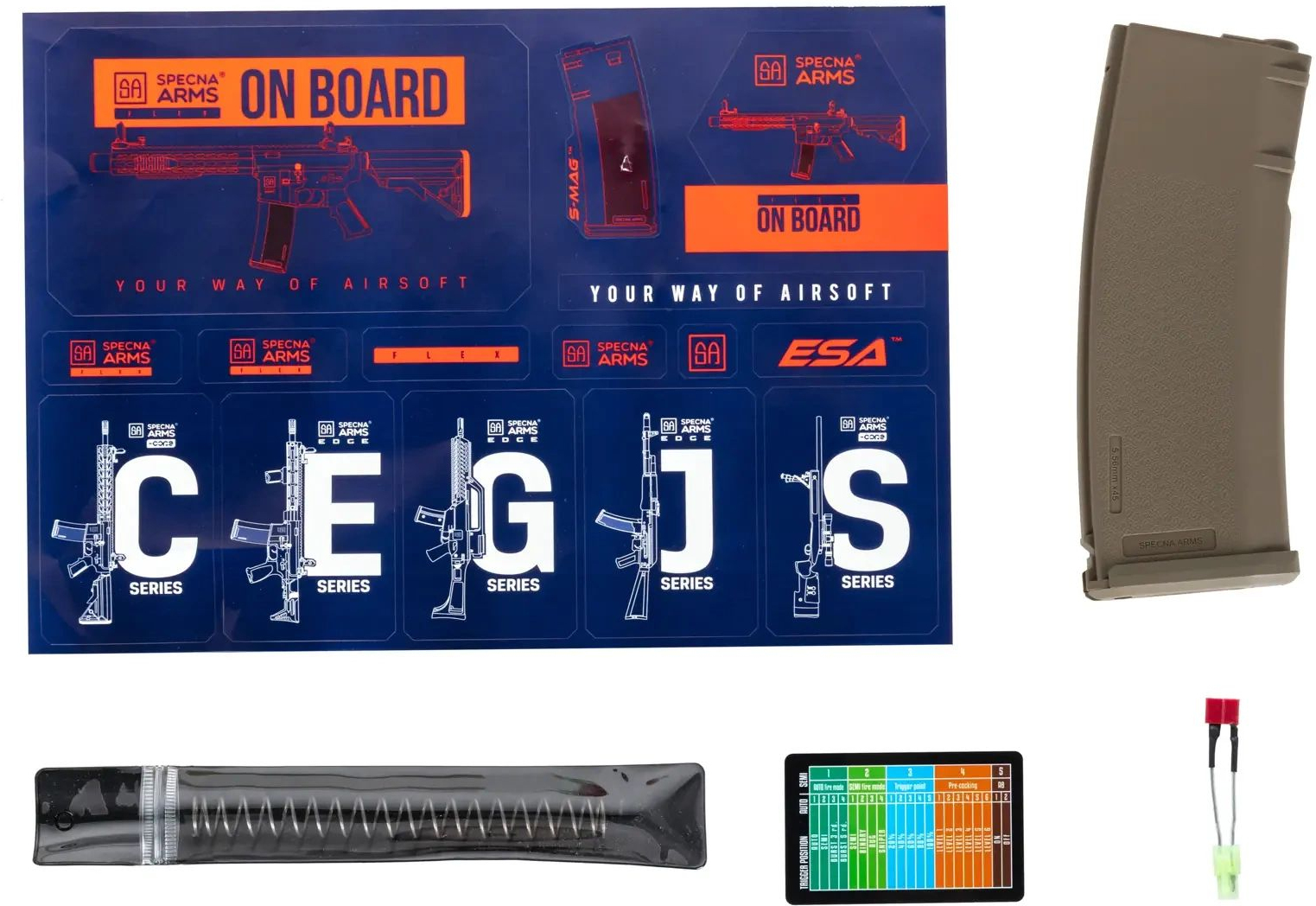 SPECNA ARMS M4 FLEX Light Ops / New Receiver HAL ETU Gen.II - half tan (SA-F05-RL)