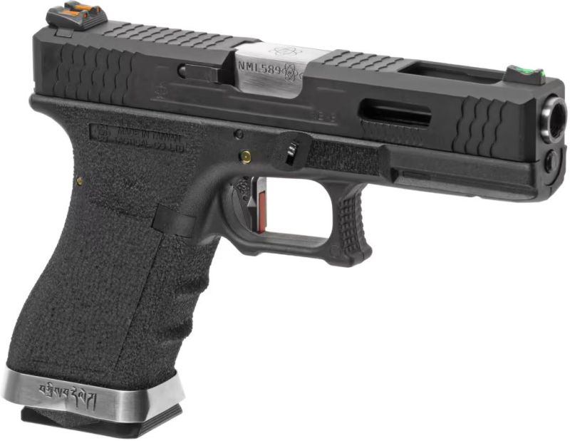 WE GBB G-Force 18C BK Silver Barrel Metal - black