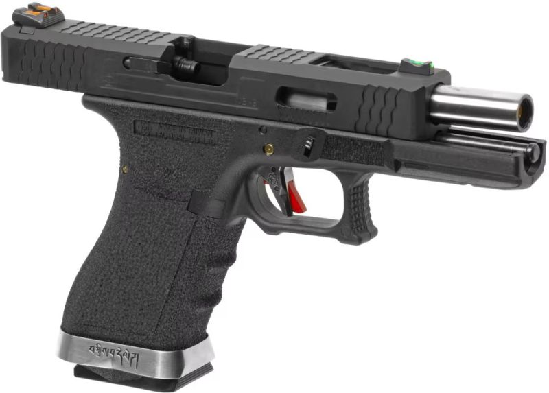 WE GBB G-Force 18C BK Silver Barrel Metal - black