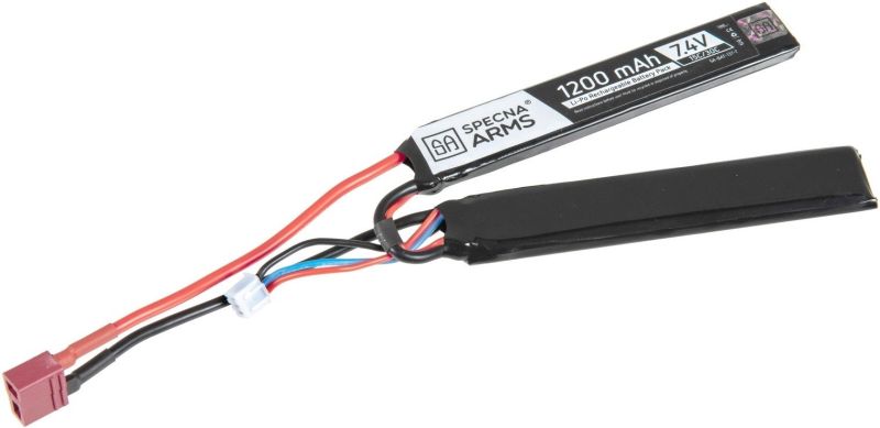SPECNA ARMS LiPo batéria 7,4V 1200mAh 2S 15/30C TDean (2pack)