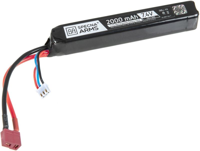 SPECNA ARMS LiPo batéria 7,4V 2000mAh 2S 15/30C TDean (1pack)