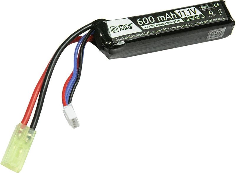 SPECNA ARMS LiPo batéria 11,1V 600mAh 3S 20/40C (PDW)(1pack)