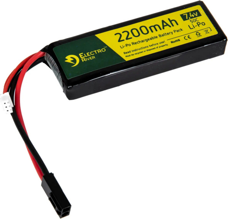 ELECTRO RIVER LiPo batéria 7,4V 2200mAh 2S 50C (1pack)