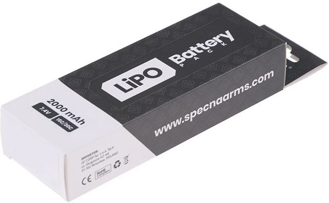 SPECNA ARMS LiPo batéria 7,4V 2000mAh 2S 15-30C (2pack)