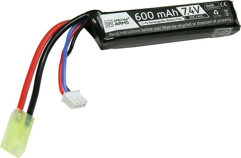 SPECNA ARMS LiPo batéria 7,4V 600mAh 2S 20/40C (PDW)(1pack)