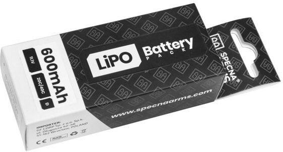 SPECNA ARMS LiPo batéria 11.1V 600mAh 3S 20/40C TDean (PDW)(1pack)