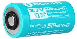 OLIGHT Batéria IMR16340 550mAh 3.7V S1R Baton II, nabíjateľná 