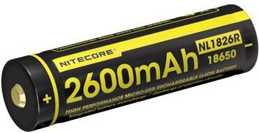 NITECORE Li-Ion akumulátor 2600 mAh - micro USB nabíjateľný (NCx-NL1826R)