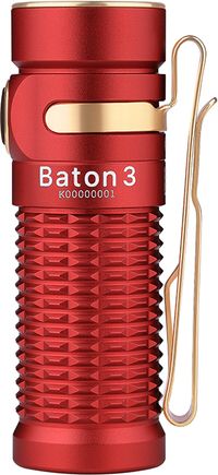 OLIGHT Svietidlo Baton 3 1200 lm limitovaná edícia - červené (OL648)