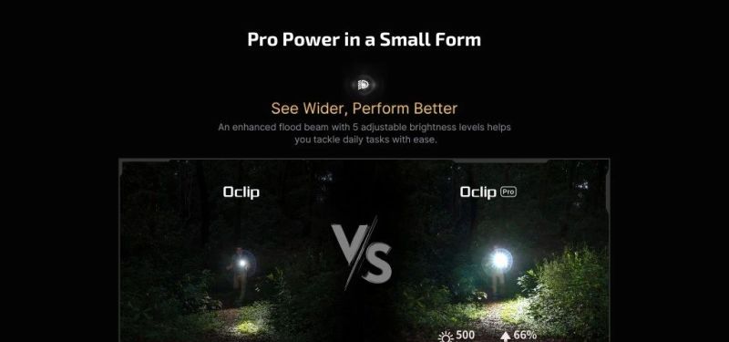 OLIGHT Svietidlo Oclip Pro 500lm - black (OL805)