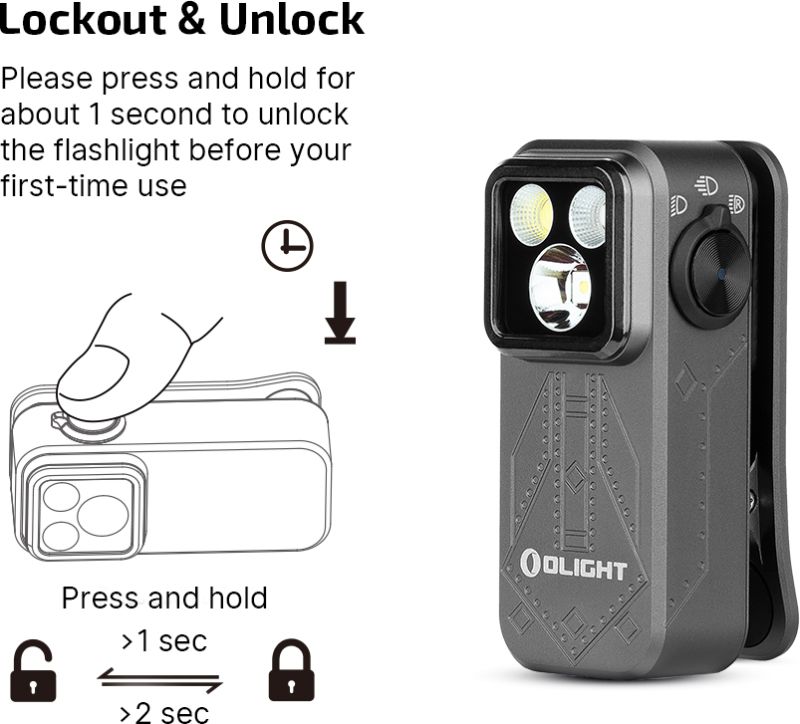 OLIGHT Svietidlo Oclip Pro 500lm - phantom squadron