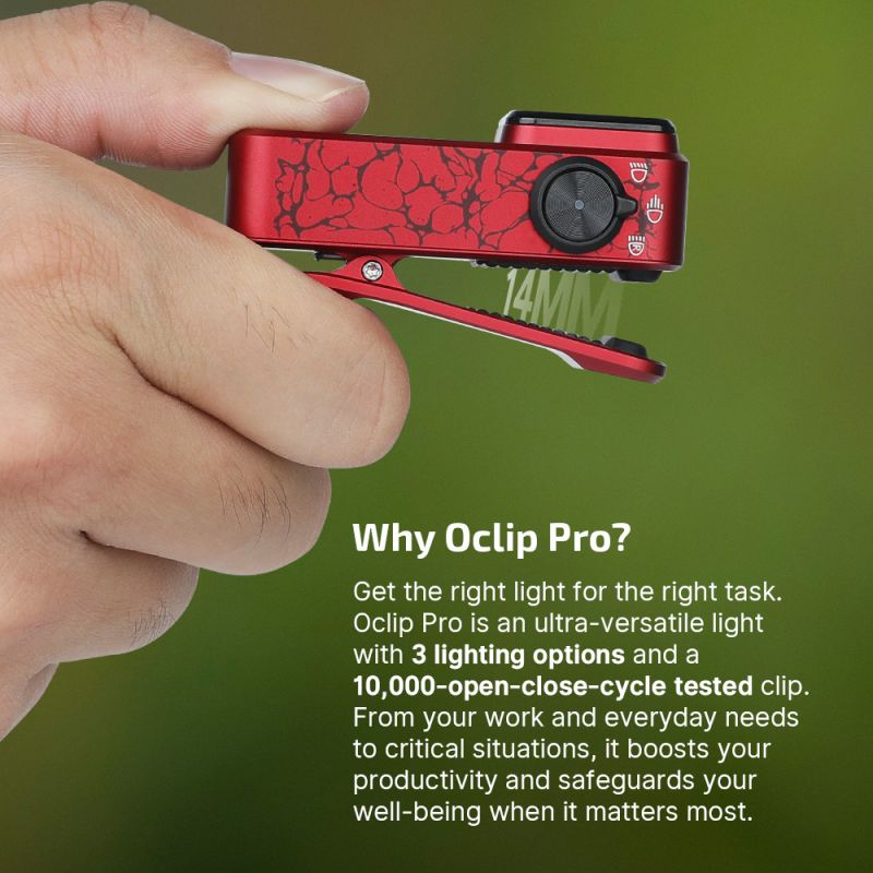 OLIGHT Svietidlo Oclip Pro 500lm - molten lava