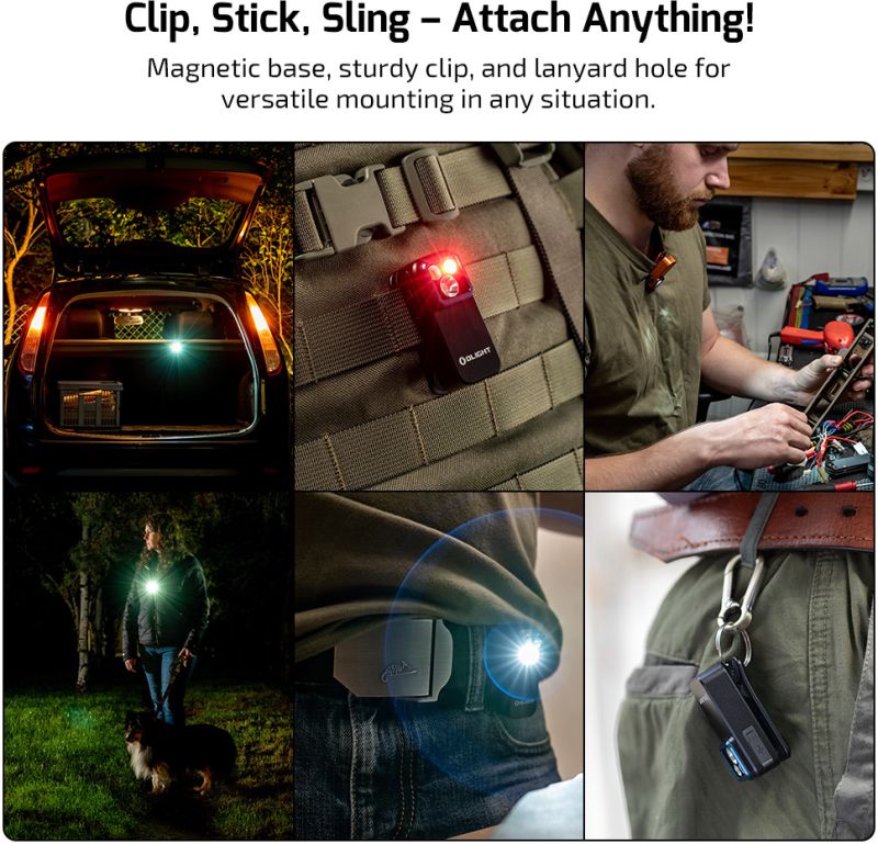 OLIGHT Svietidlo Oclip Pro 500lm - molten lava