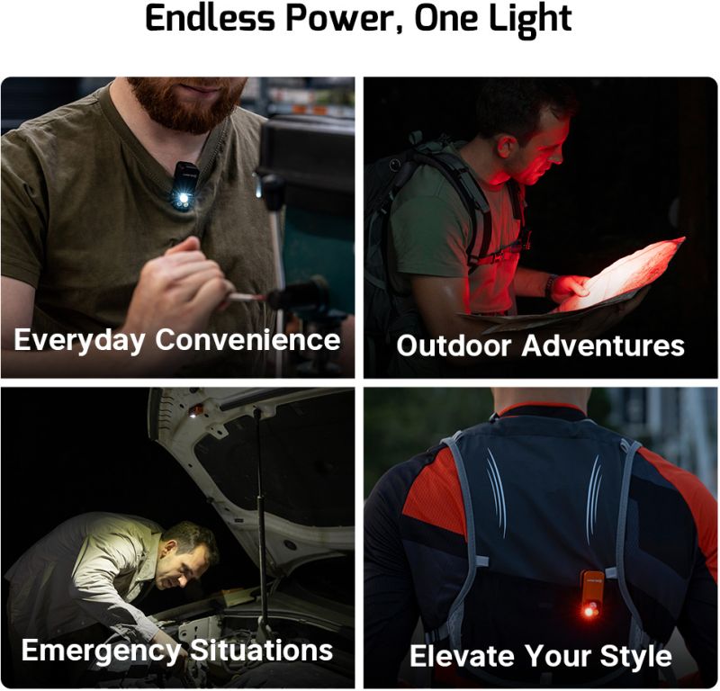 OLIGHT Svietidlo Oclip Pro 500lm - molten lava