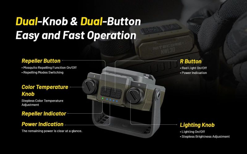 NITECORE Svietidlo NWL30 reflektor s powerbankou - green (NC-NWL30)