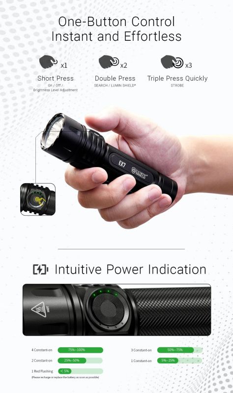 NITECORE Svietidlo EX7 - black (NC-EX7)