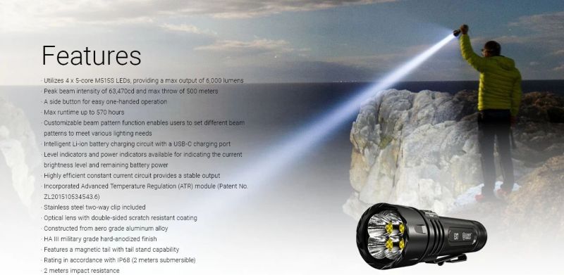 NITECORE Svietidlo EX7 - black (NC-EX7)