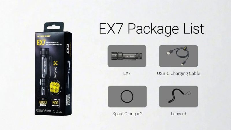 NITECORE Svietidlo EX7 - black (NC-EX7)