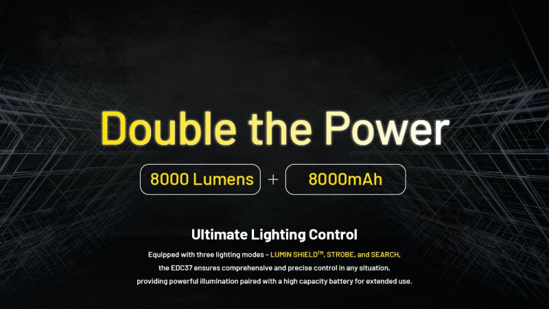NITECORE Svietidlo EDC37 Ultimate Tactical - black (NC-EDC37)