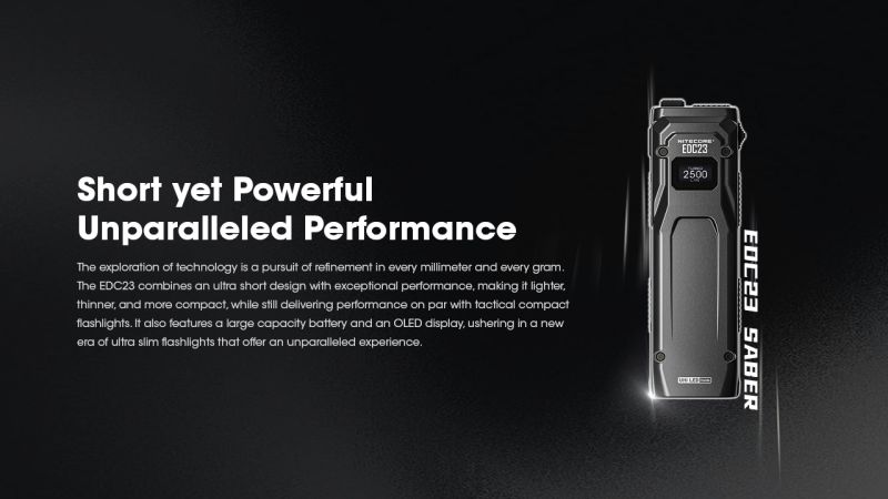 NITECORE Svietidlo EDC23 UltraSlim - black (NC-EDC23)
