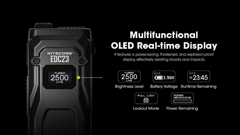 NITECORE Svietidlo EDC23 UltraSlim - black (NC-EDC23)