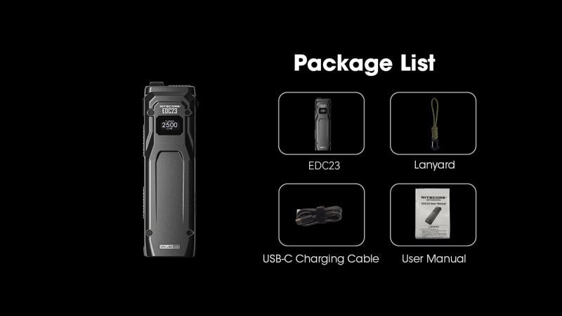 NITECORE Svietidlo EDC23 UltraSlim - black (NC-EDC23)