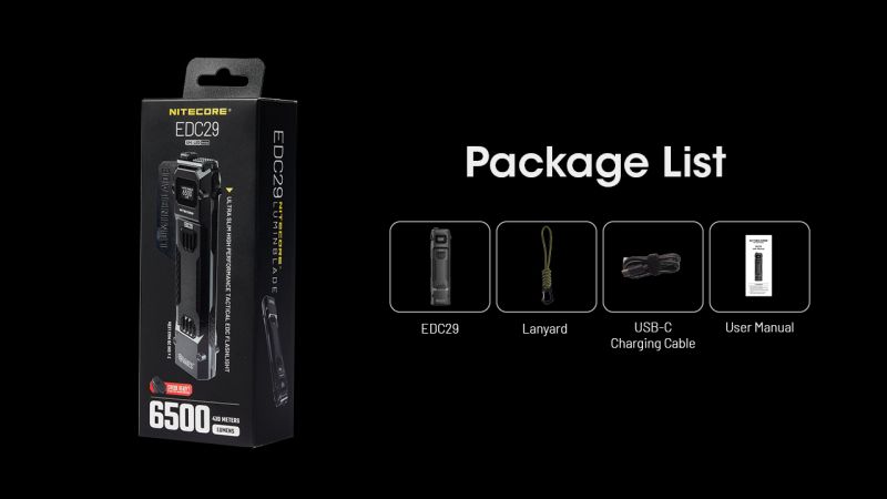 NITECORE Svietidlo EDC29 LuminBlade - black (NC-EDC29)