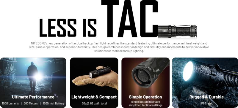 NITECORE Svietidlo MT1C PRO - black (NC-MT1C_PRO)