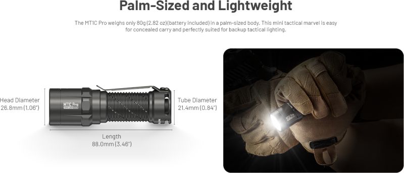 NITECORE Svietidlo MT1C PRO - black (NC-MT1C_PRO)
