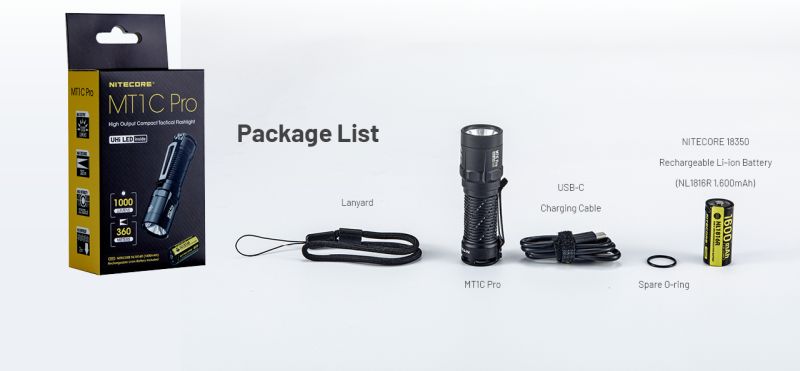 NITECORE Svietidlo MT1C PRO - black (NC-MT1C_PRO)