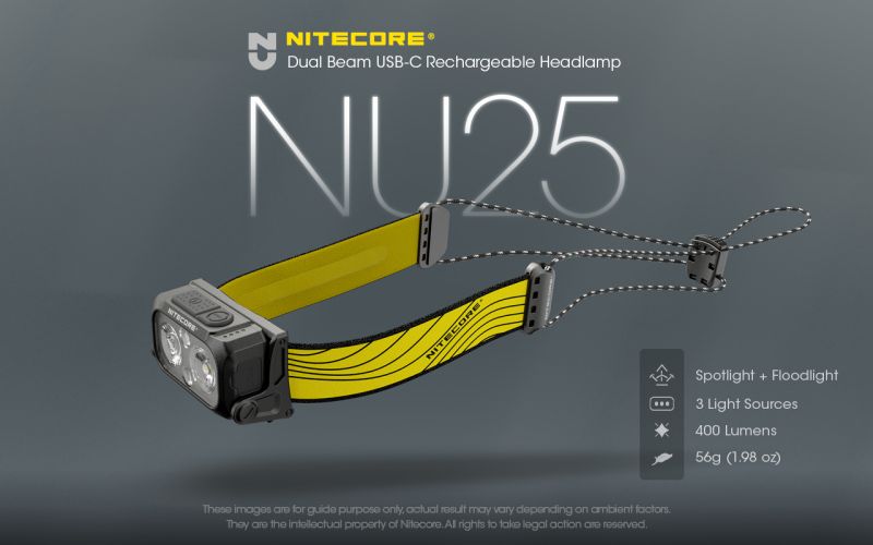 NITECORE Čelovka NU25  - black / yellow (NC-NU25)