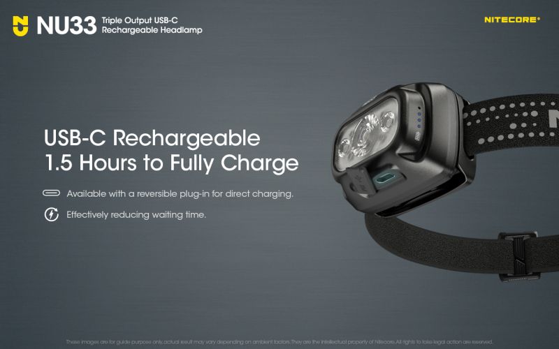 NITECORE Čelovka NU33  - black (NC-NU33-bk)