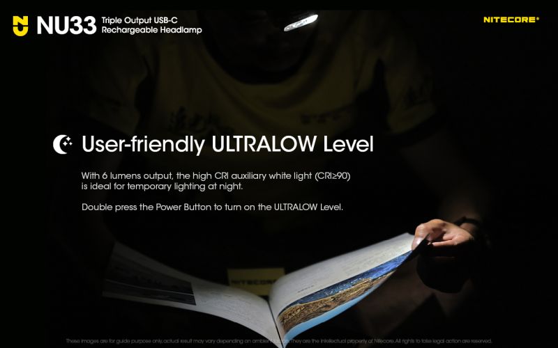 NITECORE Čelovka NU33  - black (NC-NU33-bk)