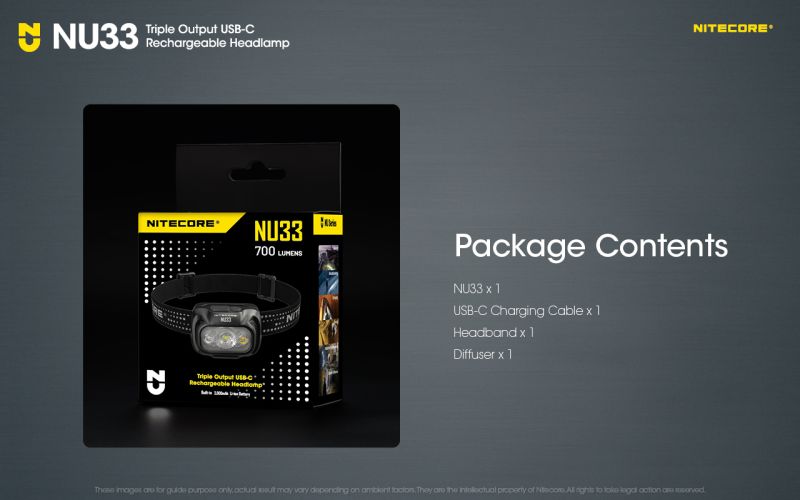 NITECORE Čelovka NU33  - black (NC-NU33-bk)