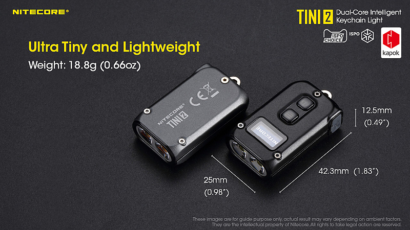 NITECORE Svietidlo TINI 2 - čierne (NC-TINI-2-bk)