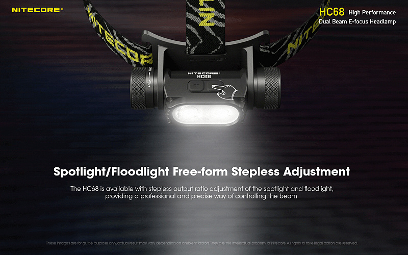 NITECORE Čelovka HC68 - čierna (NC-HC68)